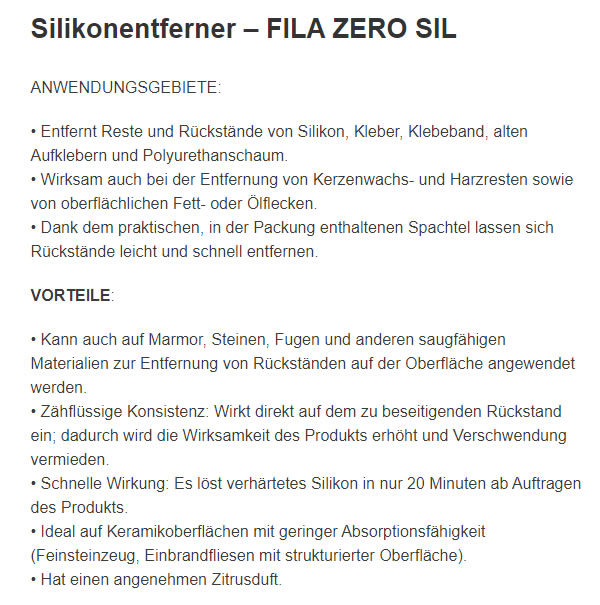 Silikonentferner für  Bielefeld