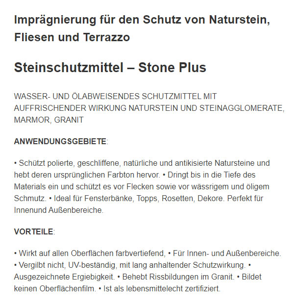 Steinschutzmittel aus  Bayern
